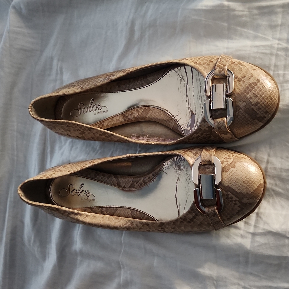 Solos snakeskin ballet flat,  size 8.5
